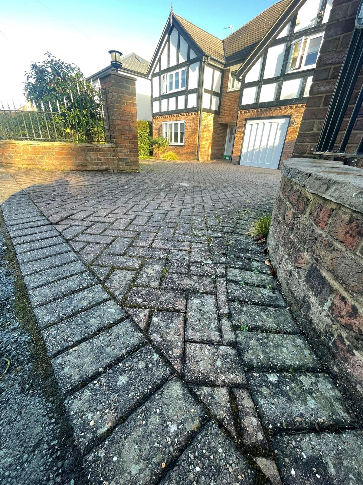 Driveway before cleaning