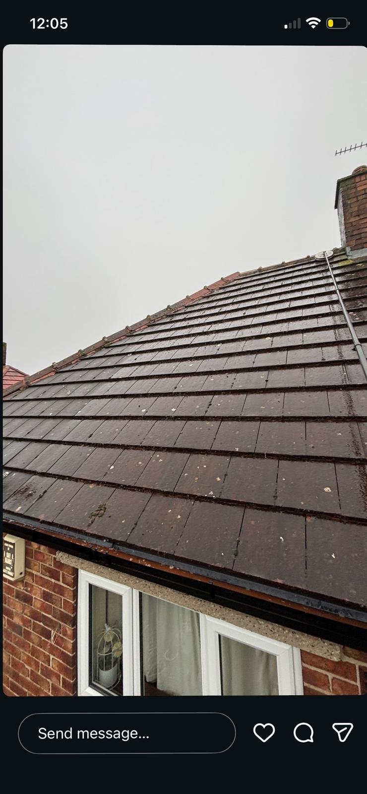 Roof before cleaning